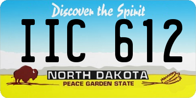 ND license plate IIC612