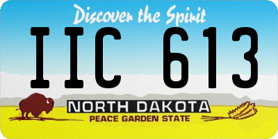 ND license plate IIC613