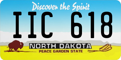 ND license plate IIC618