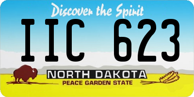 ND license plate IIC623