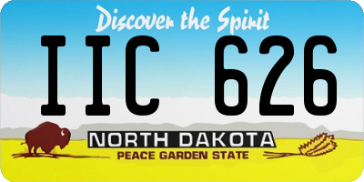 ND license plate IIC626