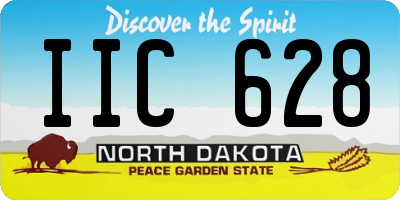 ND license plate IIC628