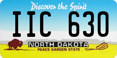 ND license plate IIC630