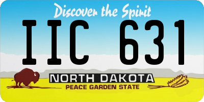 ND license plate IIC631