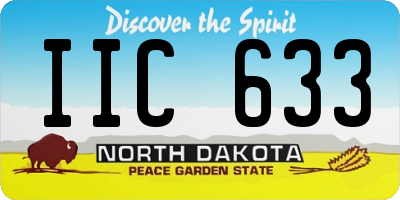 ND license plate IIC633