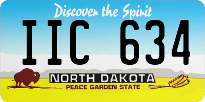 ND license plate IIC634