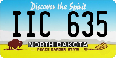 ND license plate IIC635
