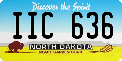 ND license plate IIC636