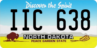 ND license plate IIC638