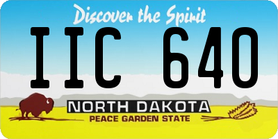 ND license plate IIC640