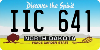 ND license plate IIC641