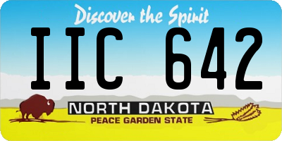 ND license plate IIC642