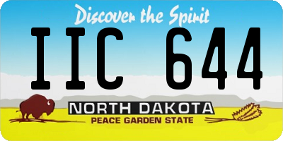 ND license plate IIC644