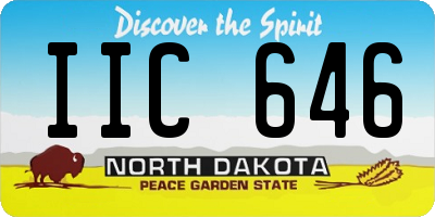 ND license plate IIC646