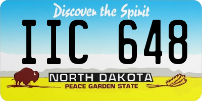 ND license plate IIC648