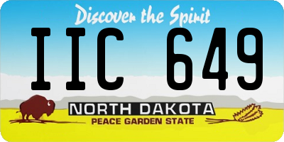 ND license plate IIC649