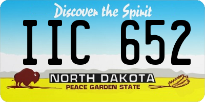 ND license plate IIC652