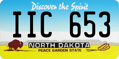 ND license plate IIC653