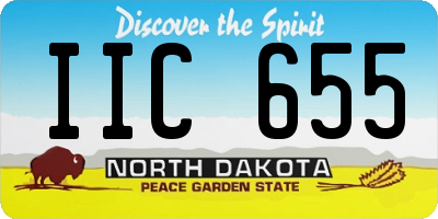 ND license plate IIC655