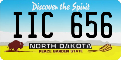 ND license plate IIC656