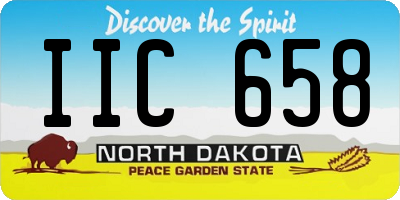 ND license plate IIC658