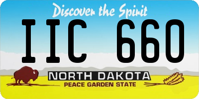 ND license plate IIC660