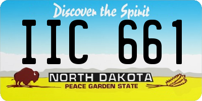 ND license plate IIC661