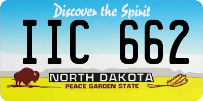 ND license plate IIC662