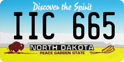 ND license plate IIC665