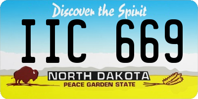 ND license plate IIC669