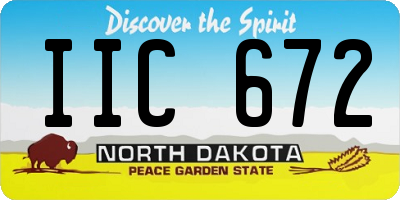 ND license plate IIC672