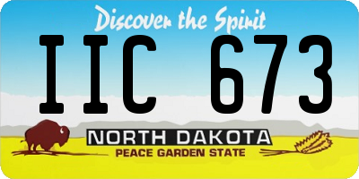 ND license plate IIC673
