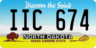 ND license plate IIC674