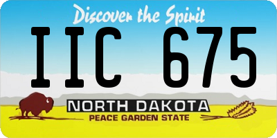 ND license plate IIC675