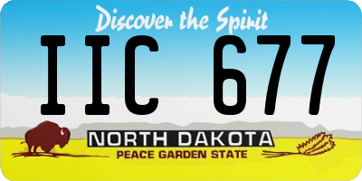 ND license plate IIC677