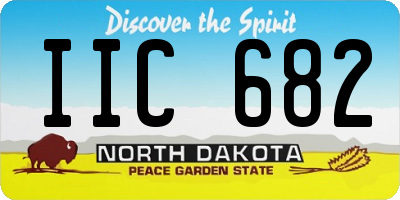 ND license plate IIC682