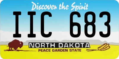 ND license plate IIC683