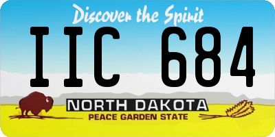ND license plate IIC684