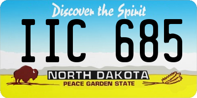 ND license plate IIC685