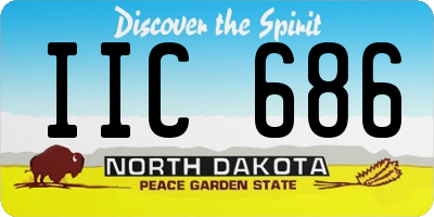 ND license plate IIC686