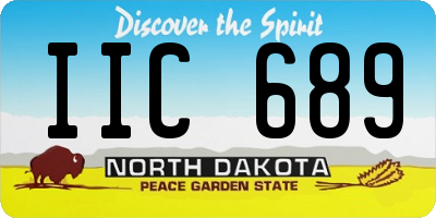ND license plate IIC689
