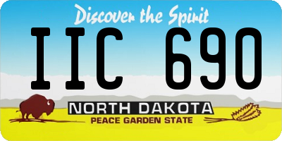 ND license plate IIC690