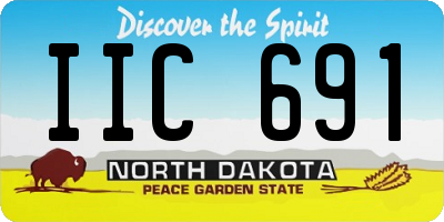 ND license plate IIC691