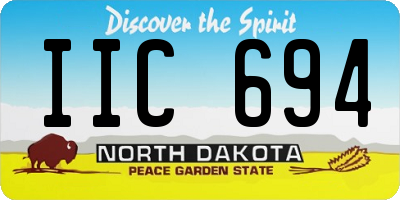 ND license plate IIC694