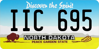 ND license plate IIC695