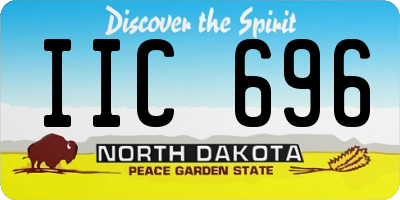 ND license plate IIC696