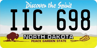 ND license plate IIC698