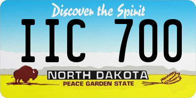 ND license plate IIC700