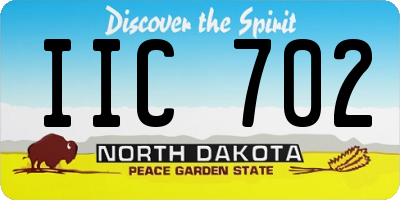 ND license plate IIC702