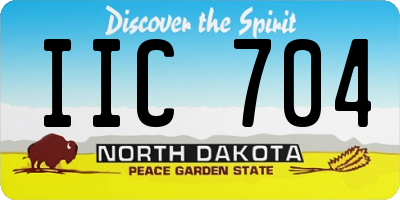 ND license plate IIC704